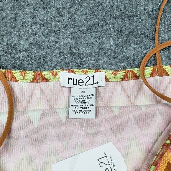 Rue21 Tube Tank Top Womens M Multicolor Chevron Sleeveless Straps Stretch New - Picture 8 of 9